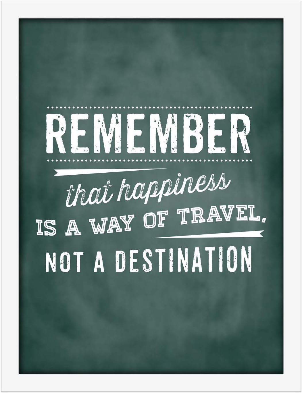 Poster Hub Remember That Happiness Chalk Motivational Art Decor