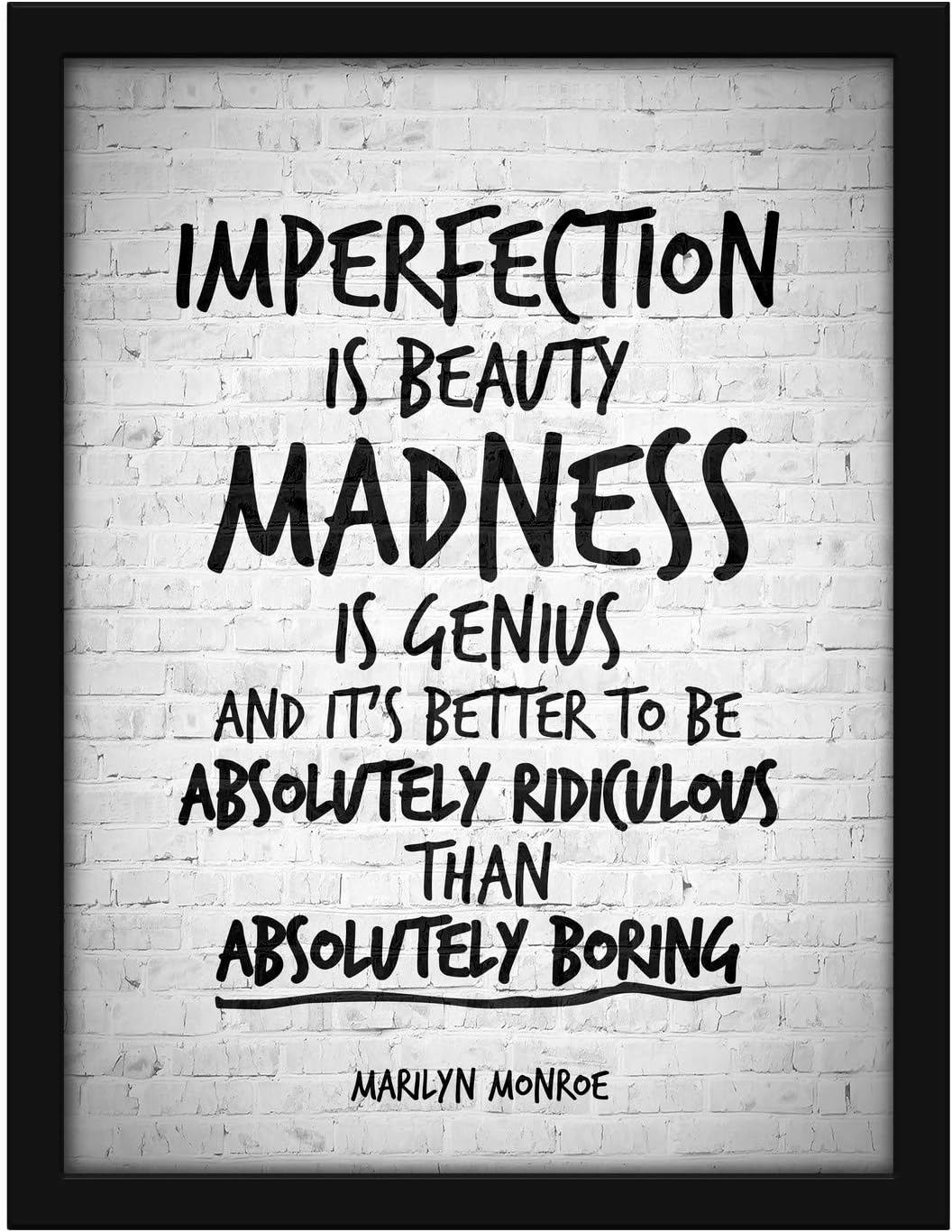 Poster Hub Imperfection Marilyn Monroe Famous Quotes Art Decor Main image