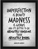 Poster Hub Imperfection Marilyn Monroe Famous Quotes Art Decor