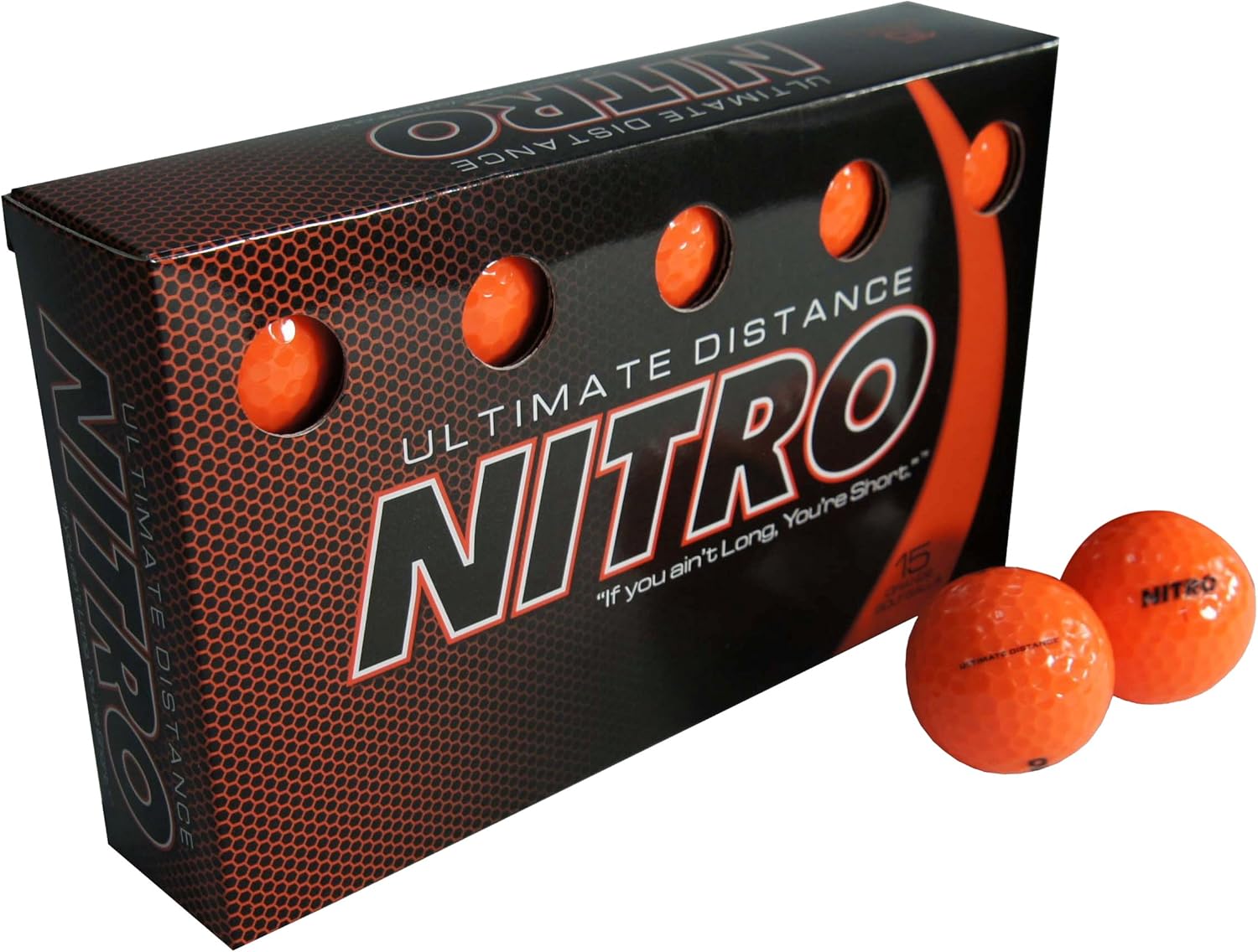 Nitro Ultimate Distance Golf Balls Pack Of 15 Orange Main image