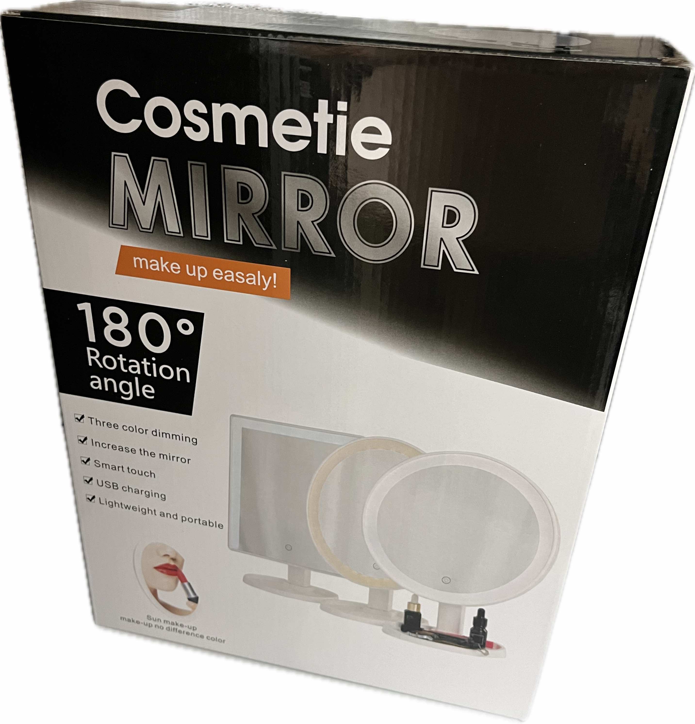 Cosmetic Mirror With LED Bulb Round Secondary image