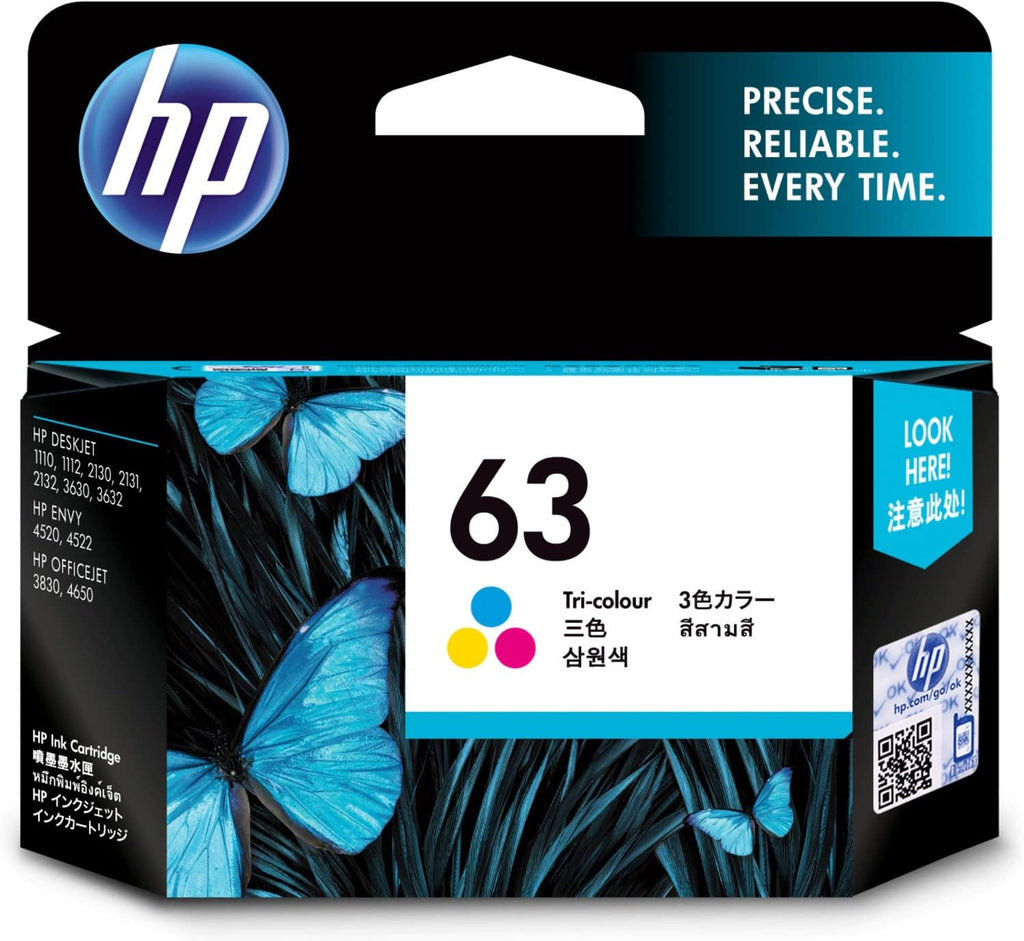 HP 63 TriColor Original Ink Cartridge F6U61AA