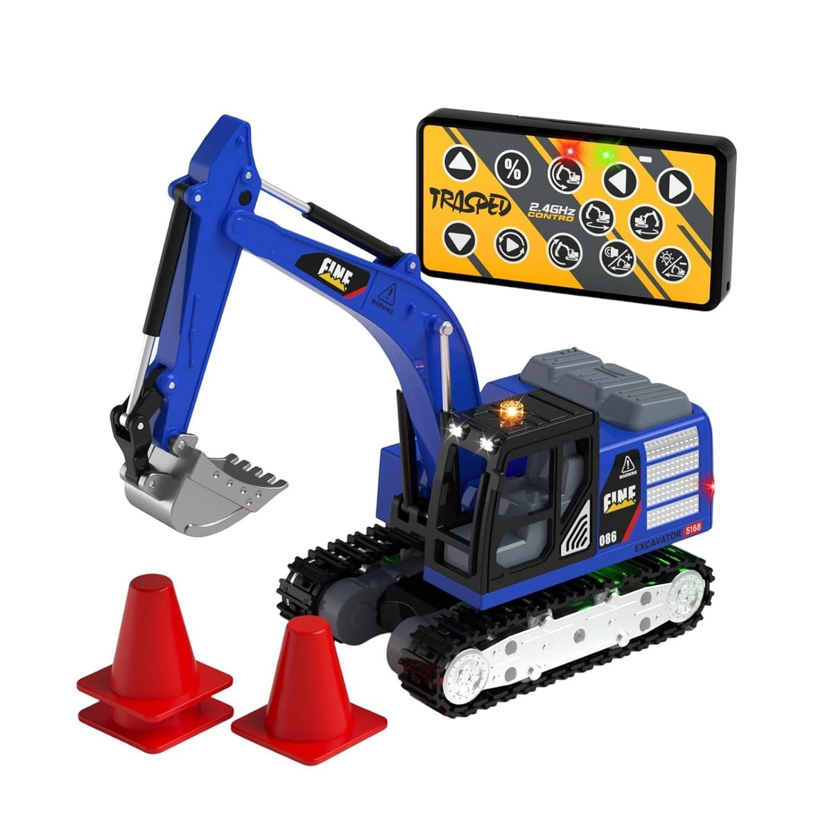 Mini Remote-Controlled Diecast Excavator