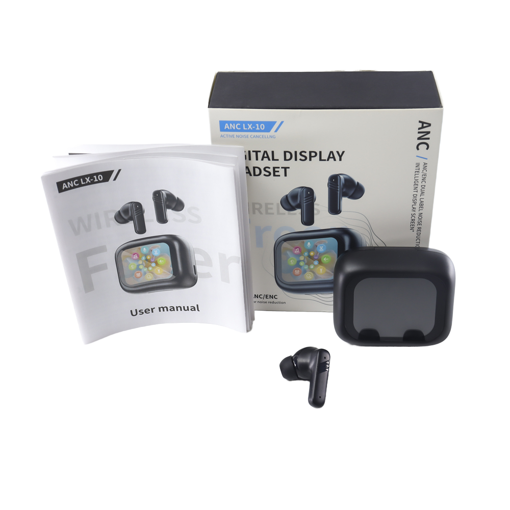 LX10 Earphones with LCD Screen - Black Main image
