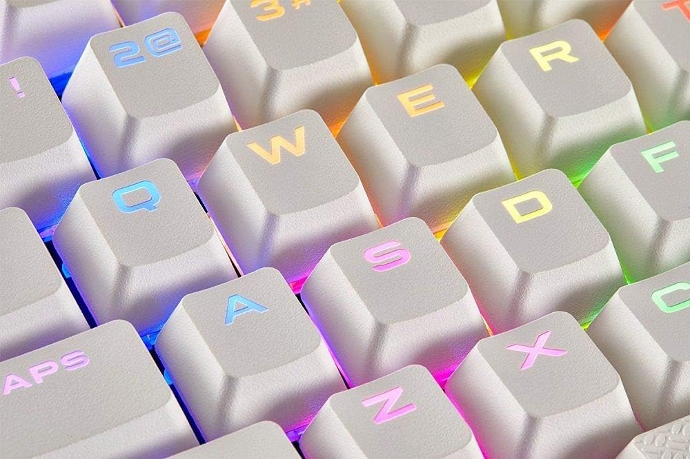 CORSAIR Gaming PBT DoubleShot Keycaps Full 104/105 Keyset White