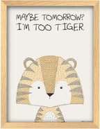 Poster Hub Animal Pun Too Tiger Art Decor