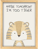 Poster Hub Animal Pun Too Tiger Art Decor