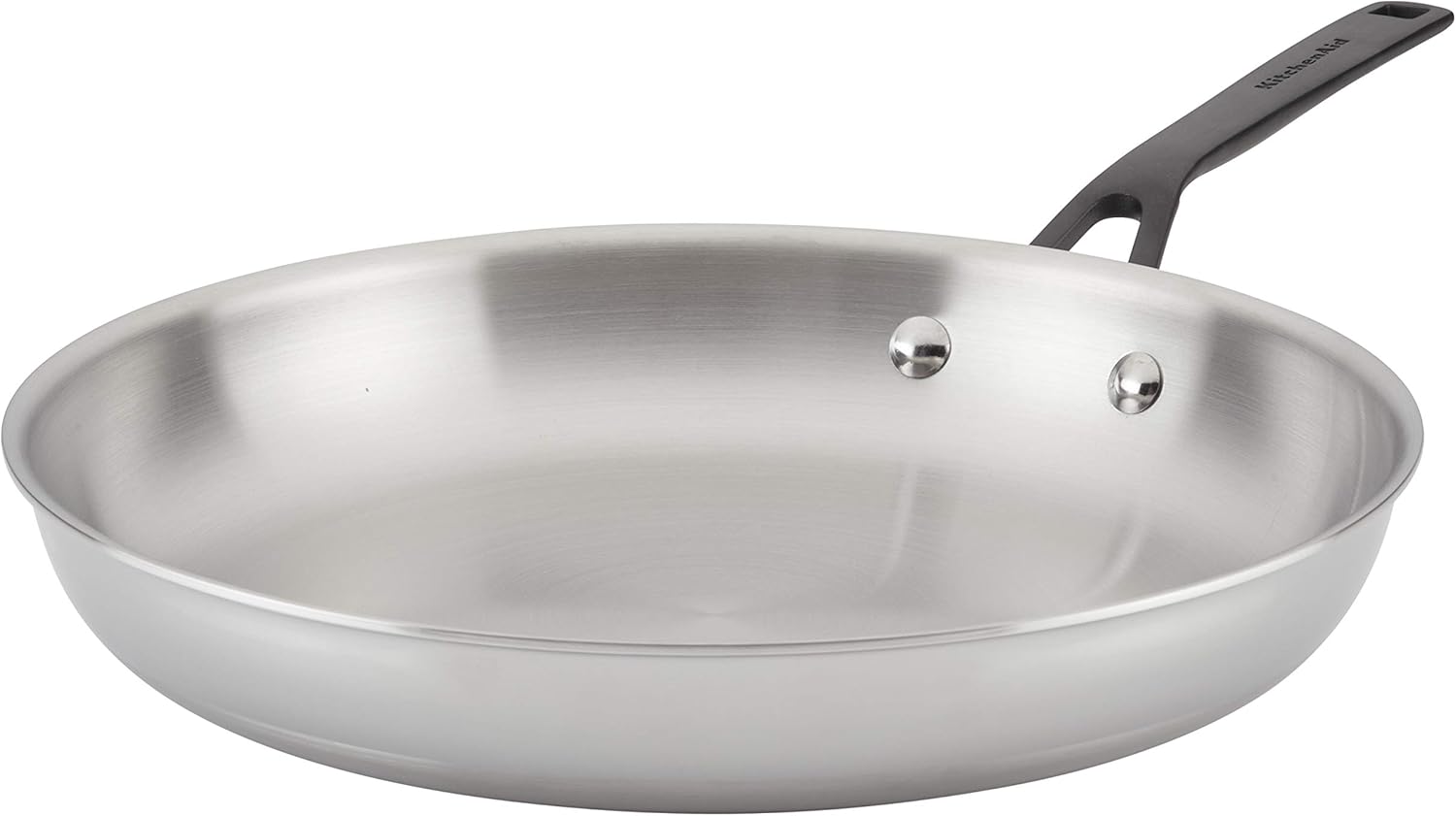 KitchenAid 5Ply Clad Polished Stainless Steel Fry Pan 12.25 Inch Main image