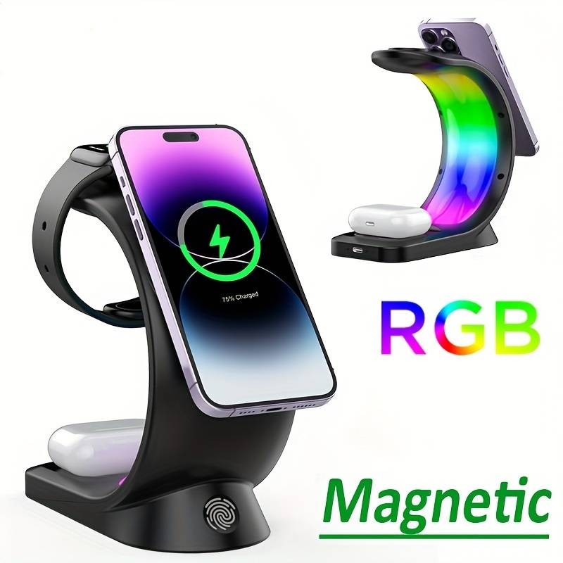 Andowl 3in1 Fast Wireless Charger QA93 Main image