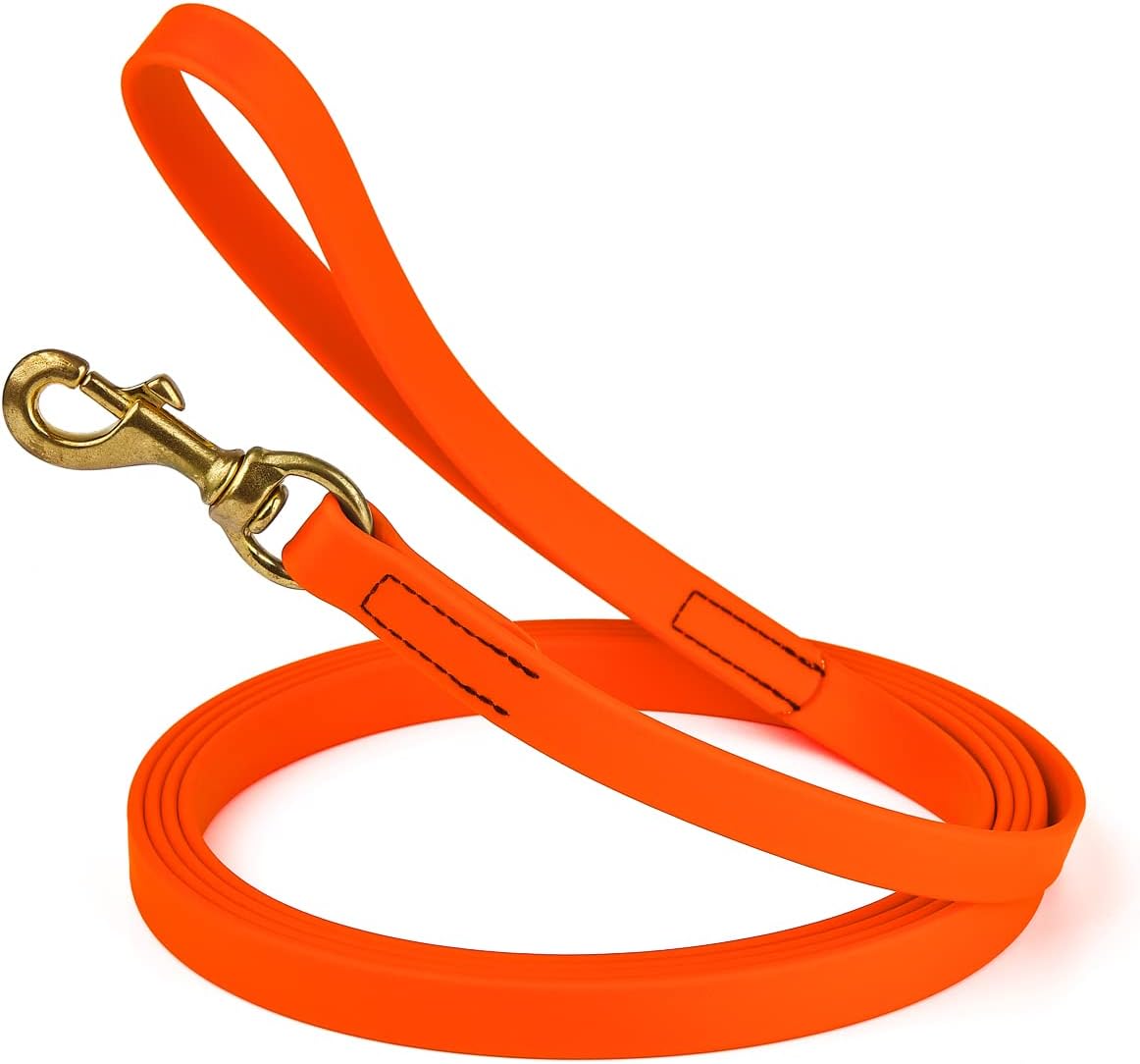 Viper Biothane Working Tracking Lead Leash Long Line For Dogs 3/4inX15ft Hunter Orange Main image