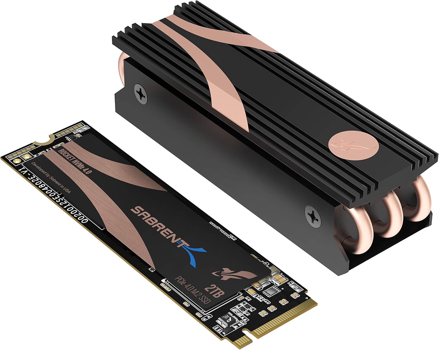 Sabrent 2TB Rocket NVMe 4.0 Gen4 PCIe M.2 Internal SSD Extreme Performance With Heatsink