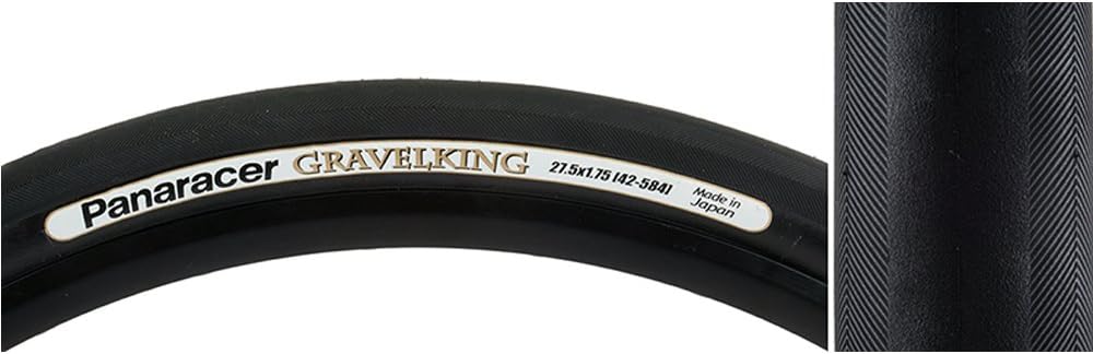 Panaracer GravelKing Folding Tire Black With Black Sidewall 27.5X1.75 Main image