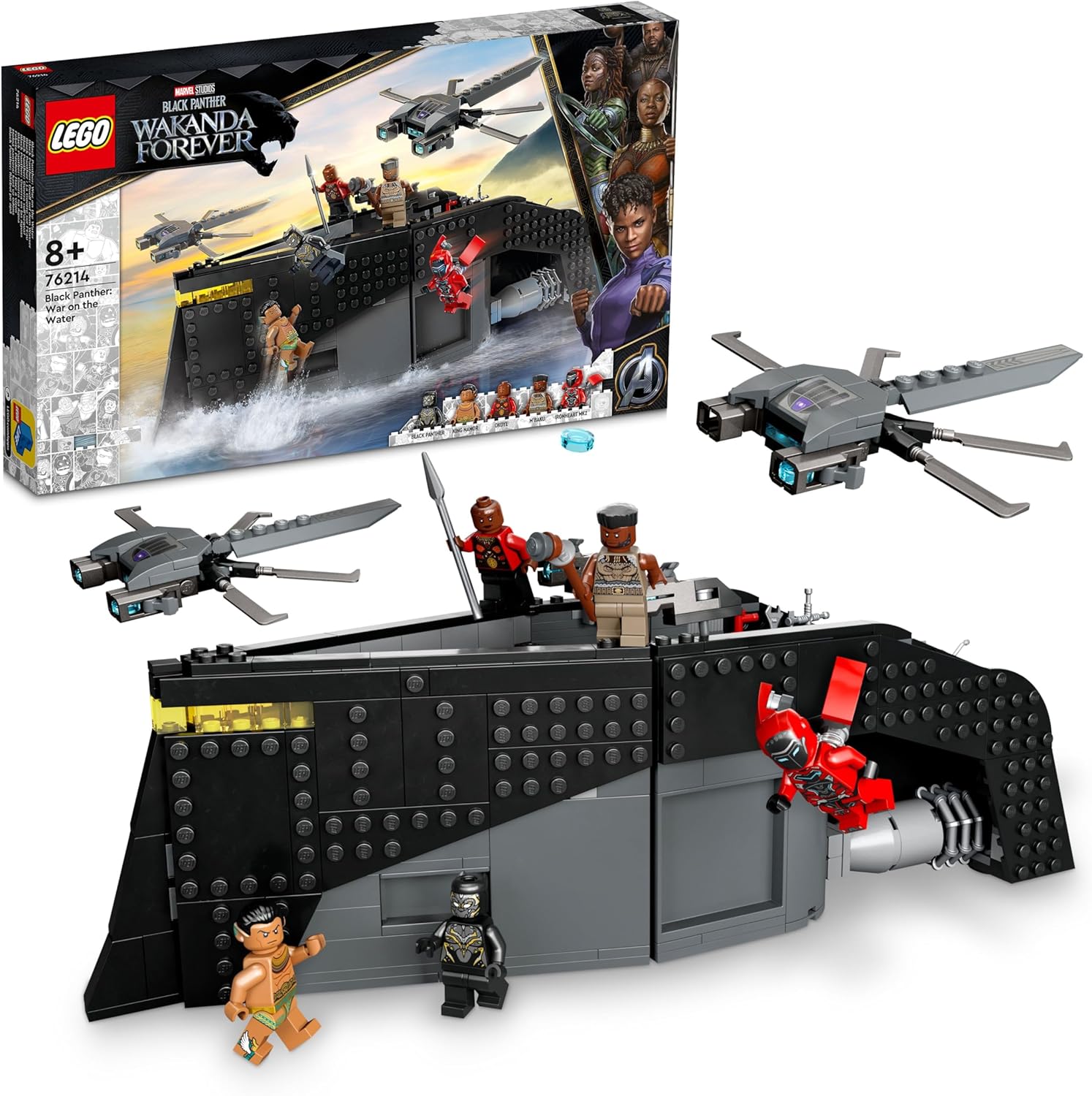 LEGO Marvel Black Panther War On The Water 76214 Building Toy Set Main image