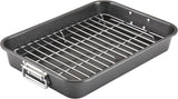 Farberware Nonstick Bakeware Roaster with Steel Rack, Gray, 11 by 15-Inch