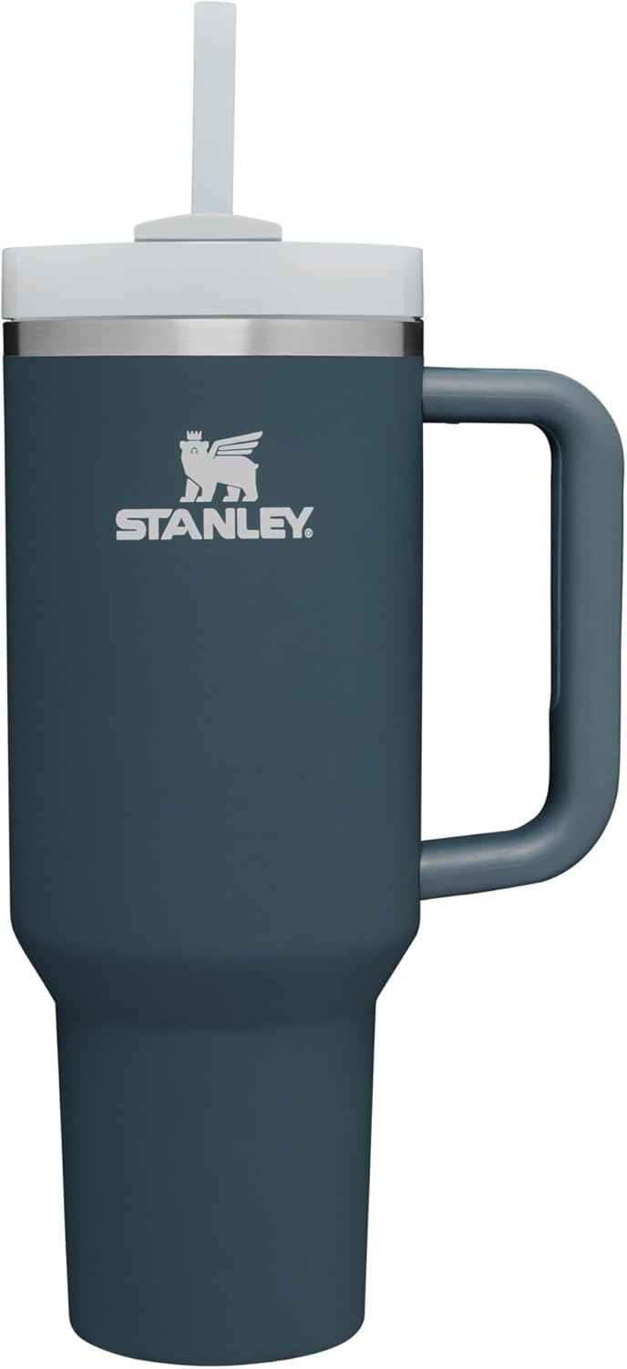 Stanley Quencher H2.0 Tumbler With Handle And Straw 40 oz Soft Matte Stormy Sea