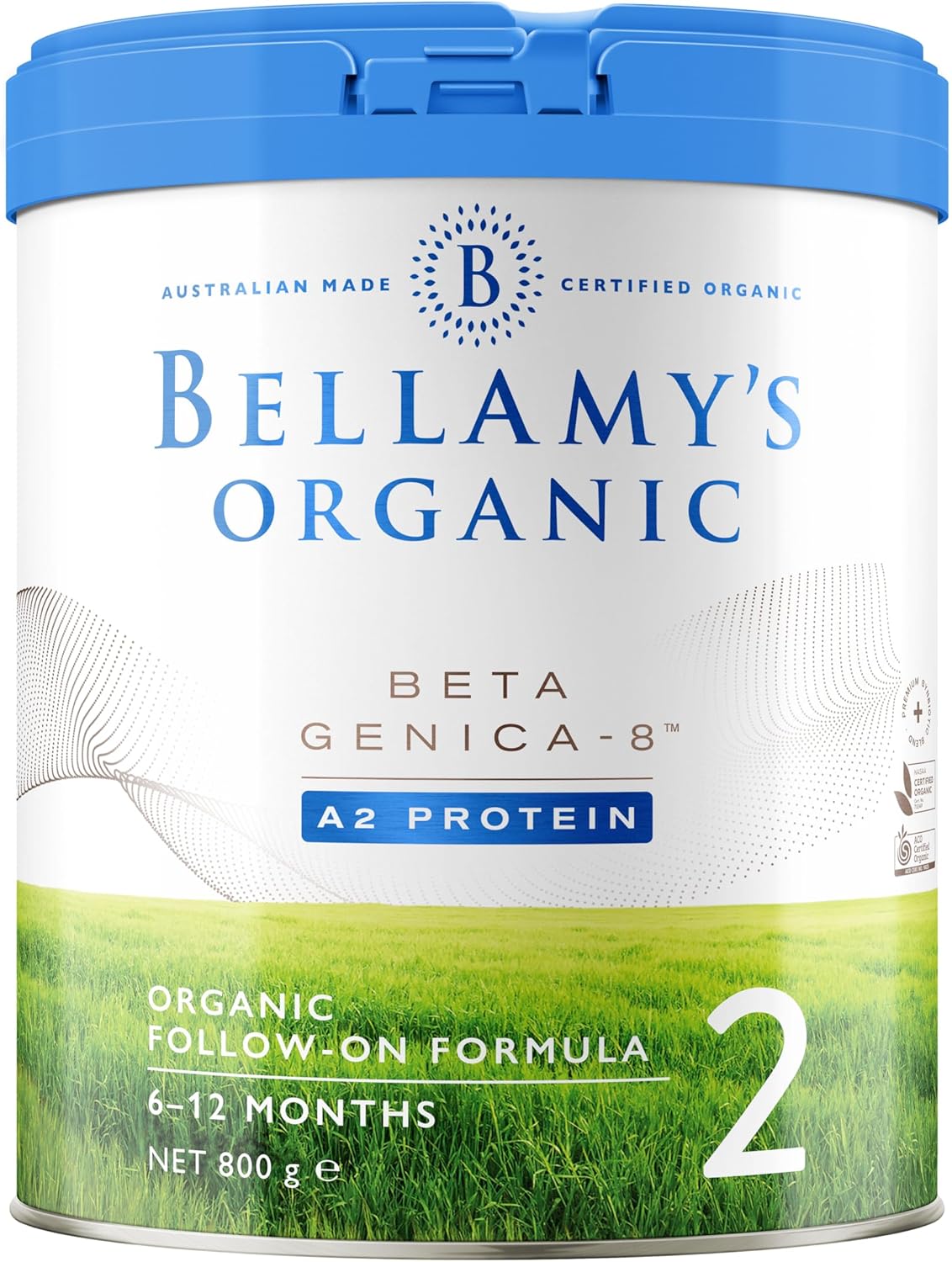Bellamys Organic Beta Genica8 Step 2 FollowOn Formula 800g