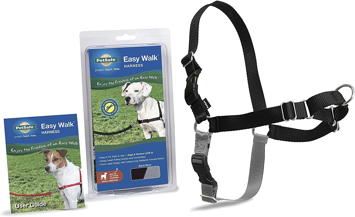 PetSafeEasy Walk Harness SmallMedium BlackSilver Main image