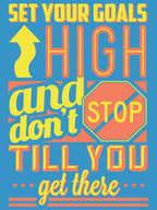 Poster Hub Set Your Goals High Inspirational Art Decor