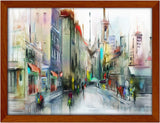 Poster Hub Watercolor Street City Painting Art Decor