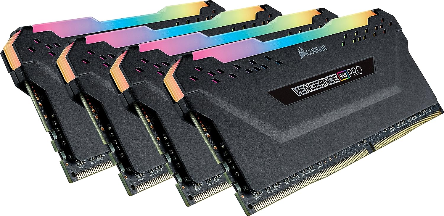 CORSAIR VENGEANCE RGB PRO 32GB 4x8GB DDR4 2666MHz C16 LED Desktop Memory Black Main image