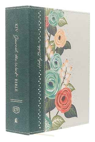 KJV Large Print Bible, Journal the Word: Reflect, Journal or Create Art Next to Your Favorite Verses (Green Cloth Over Board, Red Letter: King James Version) Main image