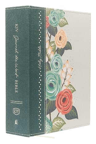 KJV Large Print Bible, Journal the Word: Reflect, Journal or Create Art Next to Your Favorite Verses (Green Cloth Over Board, Red Letter: King James Version)