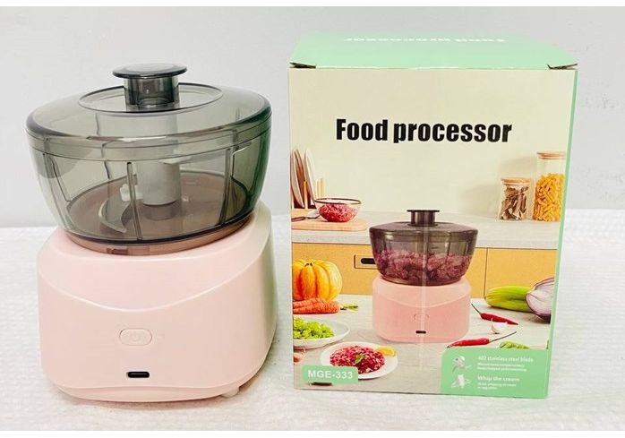 MGE333 Mini Food Processor With 3 Stainless Steel And Whipper Main image