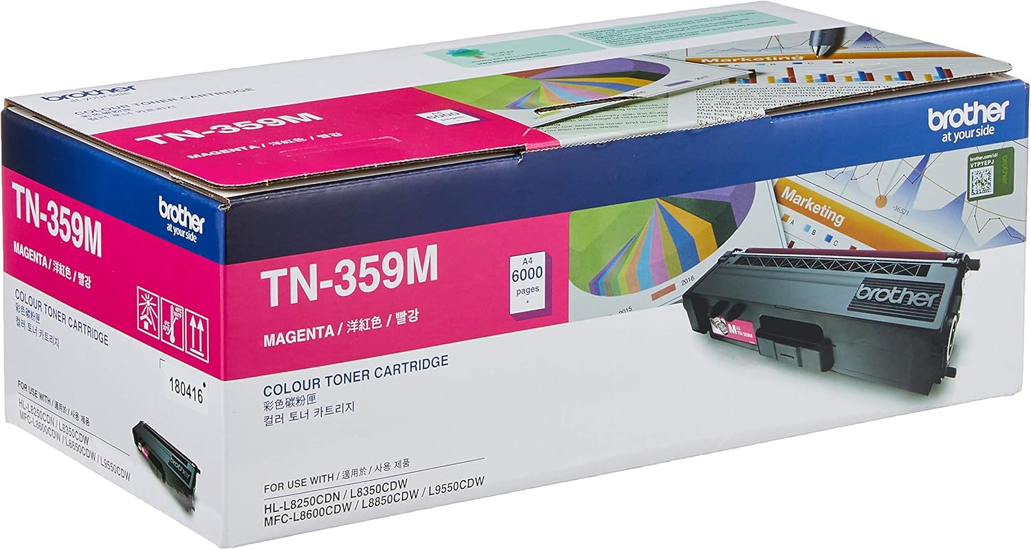 Brother TN359M Toner Cartridge Compatible With HL MFC Series 6000 Pages Magenta Main image