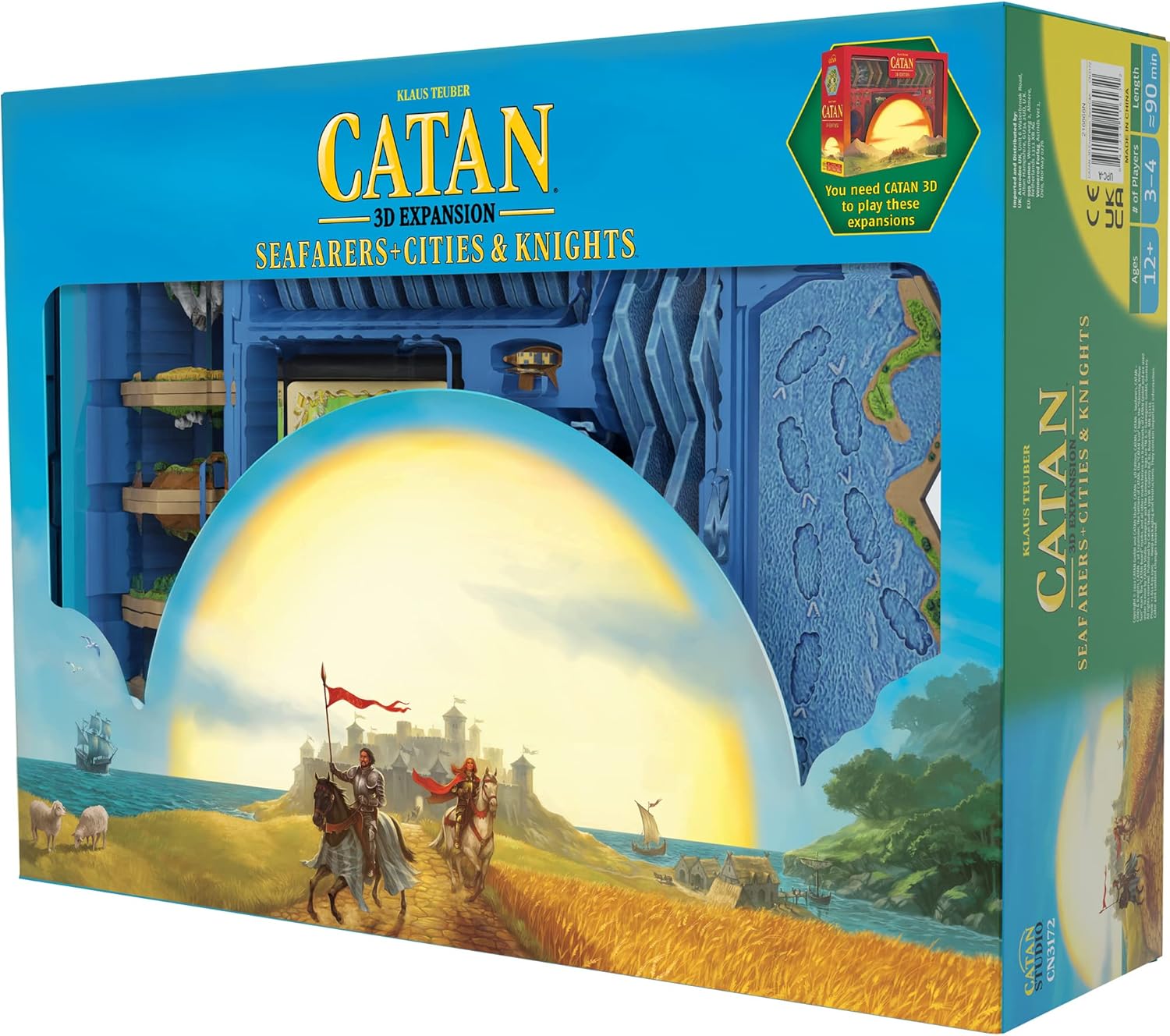 CATAN 3D Edition Seafarers Plus Cities And Knights Board Game Expansion Main image