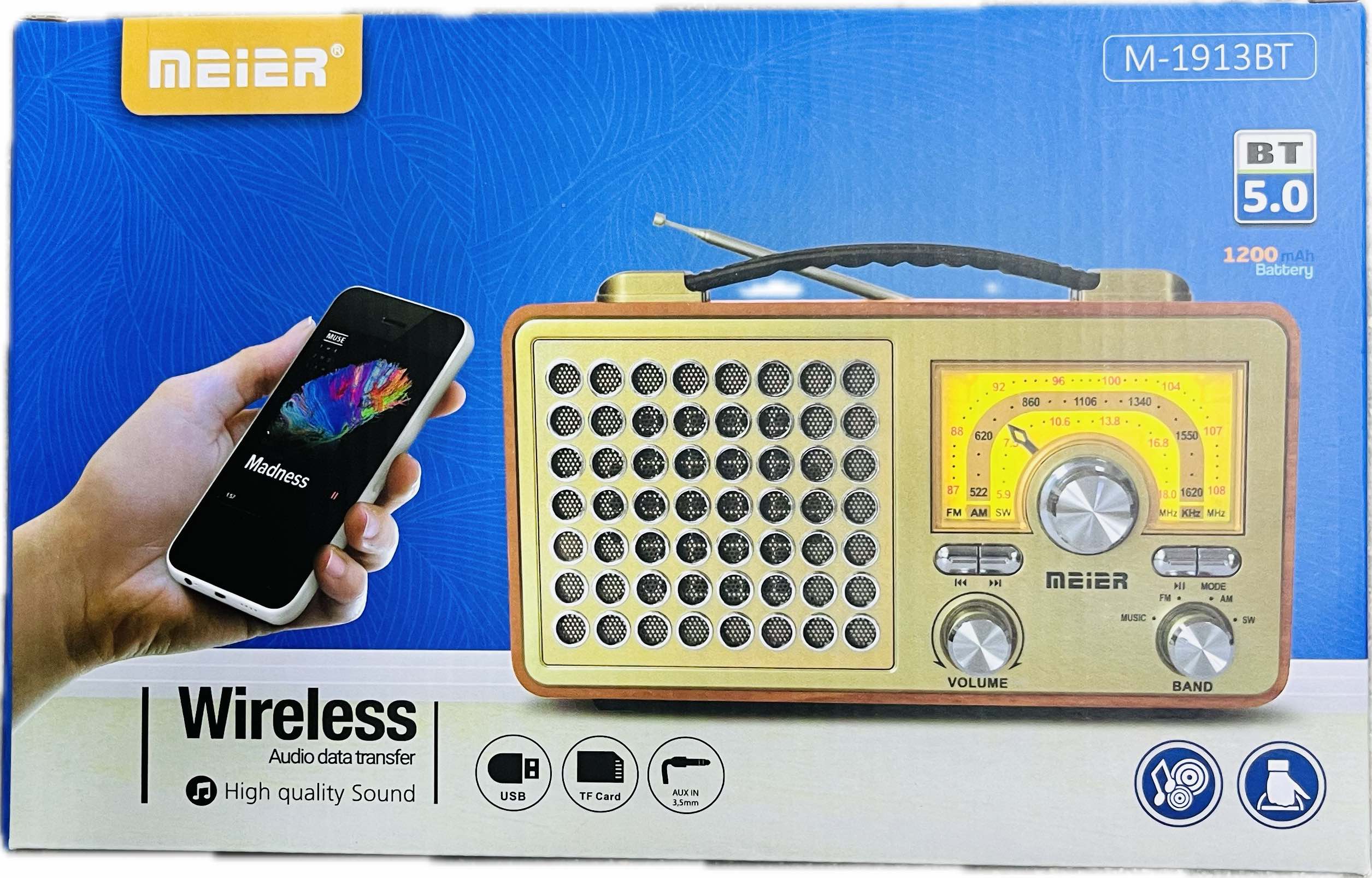 Meier M1913BT Portable FM Radio Main image