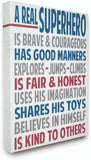 The Kids Room By Stupell A Real Superhero Typography Canvas Art 16x1.5x20