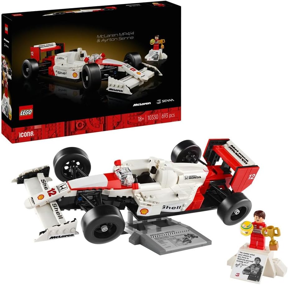 LEGO 10330 Icons McLaren MP4/4 And Ayrton Senna Minifigure Building Set Main image