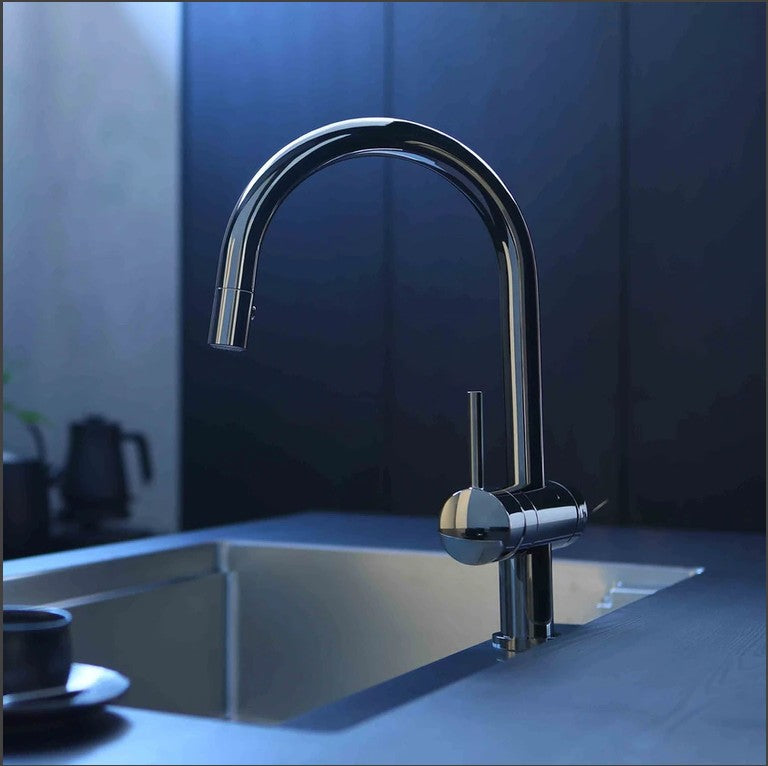 Cleansui F914BK Under Sink Water Purifier with Double Black Chrome Faucet
