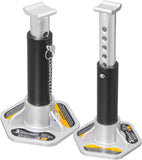 Torin 3 Ton Capacity Aluminum Jack Stands 2 Pack BlackSilver