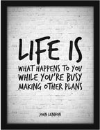 Poster Hub Life Is John Lennon Famous Quotes Art Decor