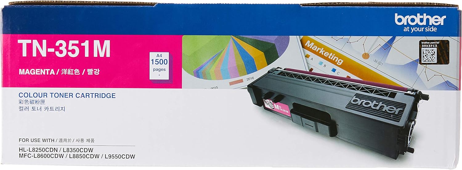 Brother TN351M ASA Original Toner Cartridge Compatible With HL MFC Series 1500 Pages Magenta