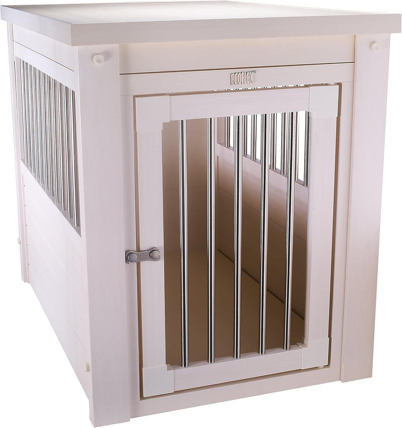 New Age Pet ecoFLEX Pet Crate End Table Small Antique White Main image