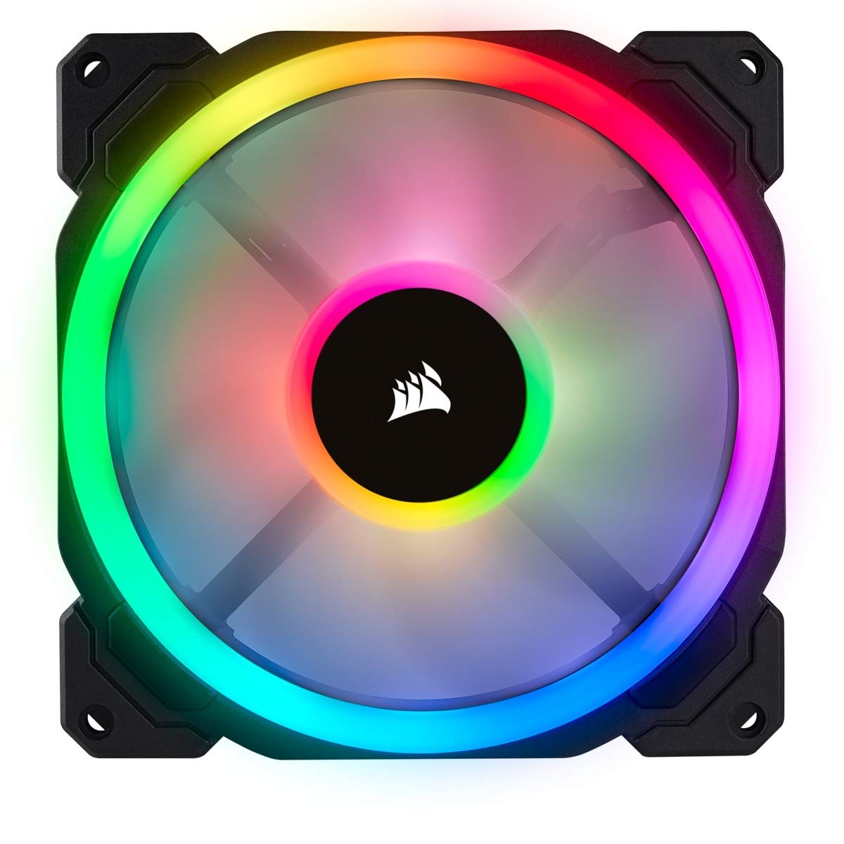 CORSAIR CO9050073WW LL140 Dual Light Loop PWM Hydraulic Fan RGB LED 140mmx25mm Single Pack