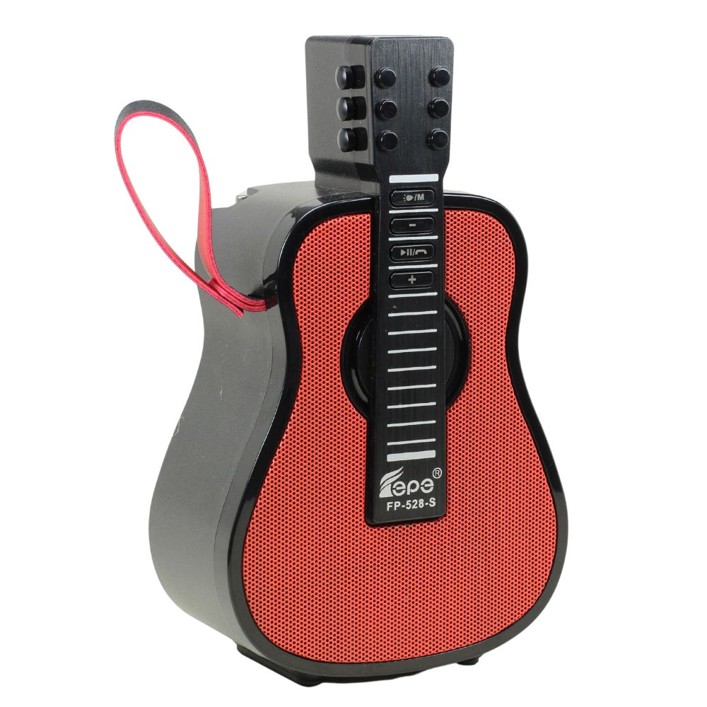 FP528S Portable GuitarShaped Bluetooth Speaker With Solar Charging And LED Light Main image