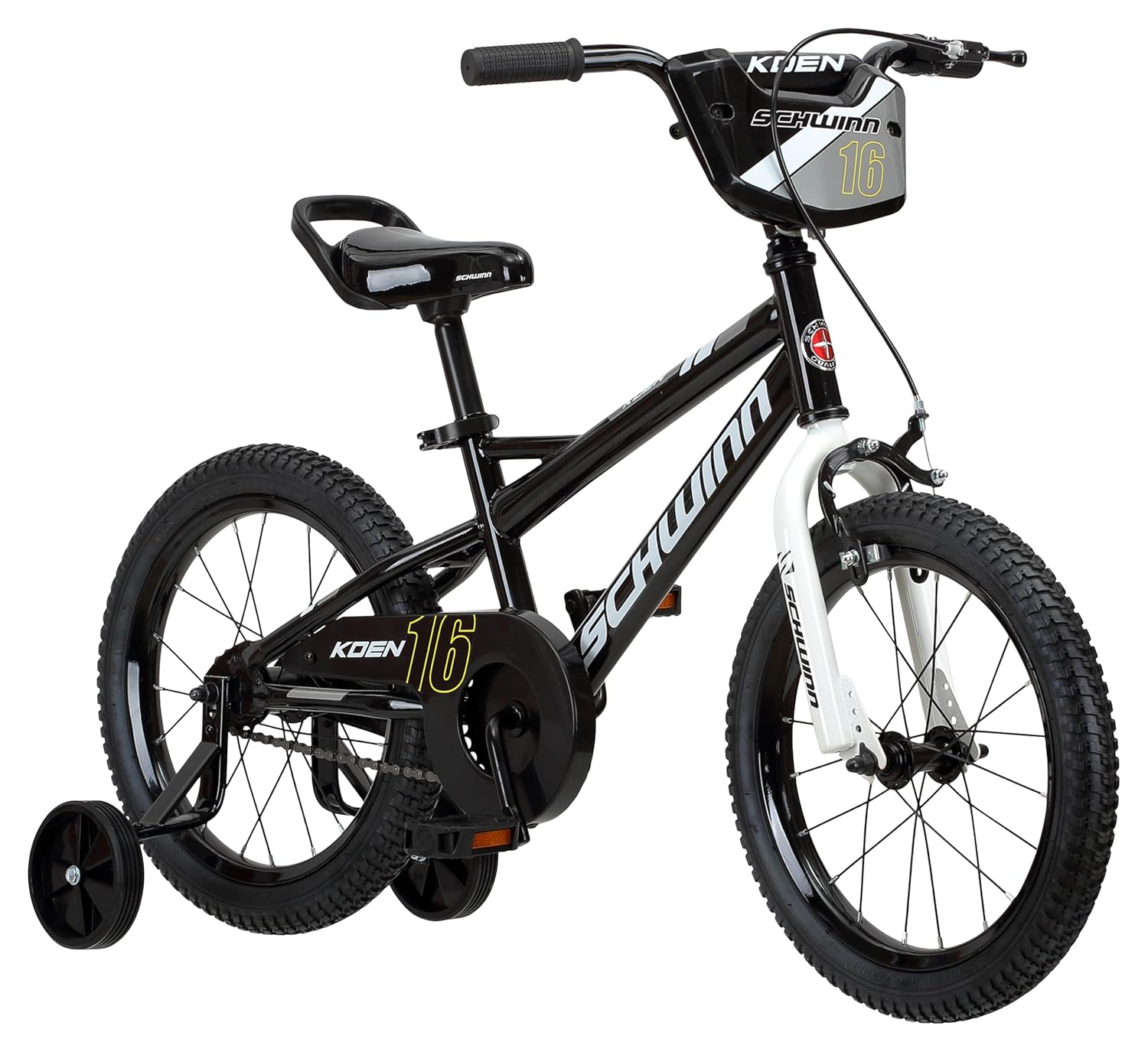 Schwinn Koen And Elm Toddler And Kids Bike 16inch Wheels Training Wheels Included Black Main image