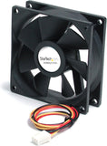 StarTech.com FAN6X2TX3 60x20mm Ball Bearing Quiet Computer Case Fan With TX3 Connector 3pin To LP4 Molex Adapter Cable