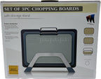 Chopping Board 3pc Set With Storage Stand 12529