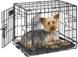 MidWest Homes For Pets iCrate Double Door Folding Dog Crate With LeakProof Pan