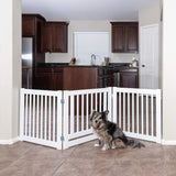 Primetime Petz 360 Configurable Freestanding Dog Gate With Door For Home Size 24 White