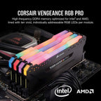 CORSAIR CMW16GX4M2C3200C16 VENGEANCE RGB PRO Desktop Memory 16GB 2x8GB Black