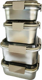 4pc Stainless Steel Food Container Set