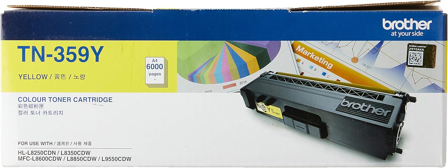 Brother TN359Y Toner Cartridge Compatible With HL MFC Series 6000 Pages Yellow Main image