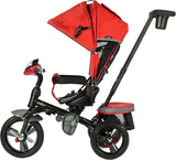 Evezo 302A 4in1 Parent Push Tricycle For Kids Crimson Red