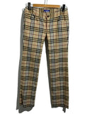 BURBERRY BLUE LABEL - PANTS-LONG/BEIGE/WOOL/NOVA CHECK-FQ577-628-52 / SIZE 38