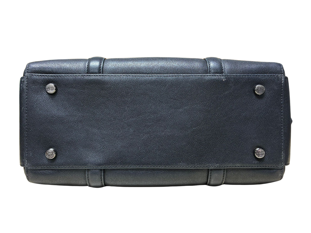 Braun Buffel Pebbled Leather Handbag Black